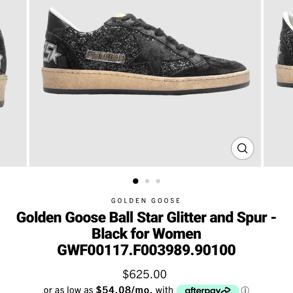 Golden Goose Black Glitter Sneakers